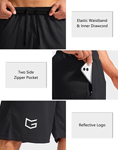 G gradual shorts de basquete masculino com bolsos com zíperas leves de 11 de 11 de comprimento para