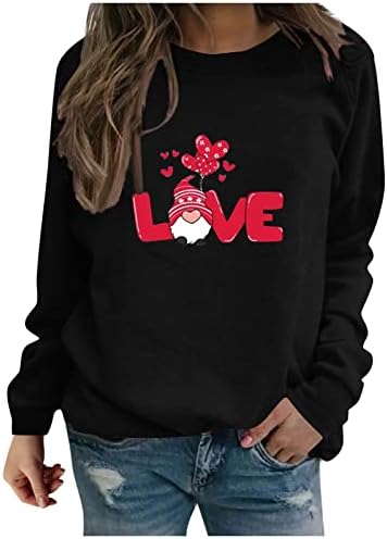 Dia dos Namorados Feminino Love Impresso Sweotshirts