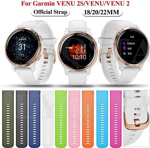 Ienyu 18 20 22mm Smart Watch tiras oficiais para Garmin Venu 2 Silicone Wrist Belt para Garmin Venu 2s Sq Bracelet