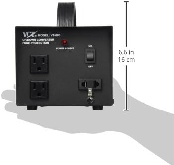 VCT VT-800 Transformador de tensão pesado de serviço de 800 watts Conversor para cima / para baixo para