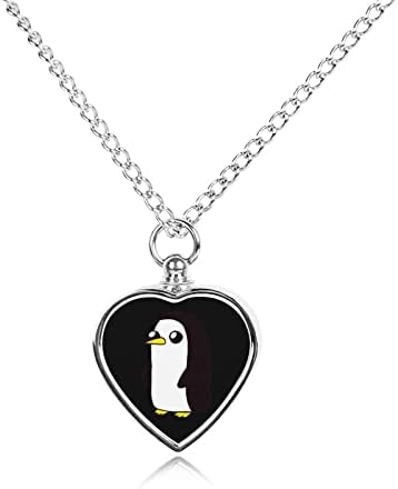 Penguin Pet Urn Colar para Ashes Lighy Heart Cremation Jóias Pingente Memorial Pingente de Ash para