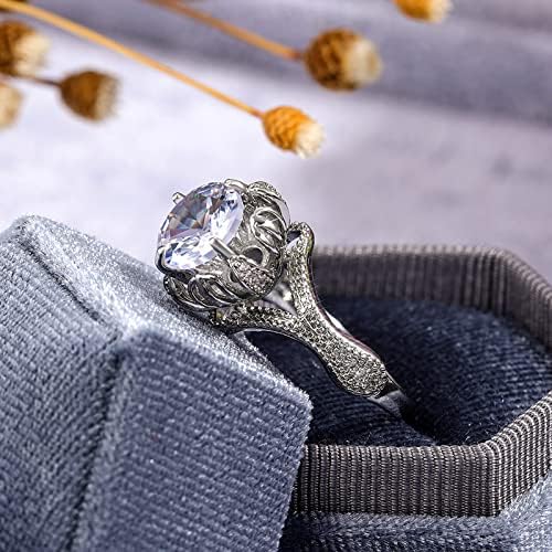 2023 Novo clássico Four Prong Floral Feminino Bright Diamond Ring Dream Anel Diamond Ring for Mulher