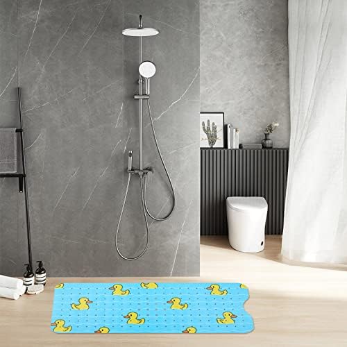 Tubozadi Bathtub tapete de chuveiro não deslizante para crianças adultos e idosos 40x16 polegadas