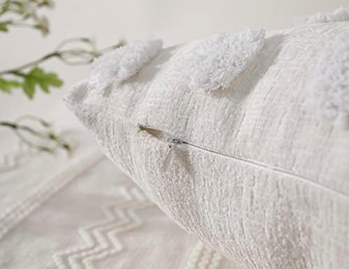 NUYECY Decorativa lombar capas de travesseiro de 14 x 36, capas de almofada super macias de chenille chenille