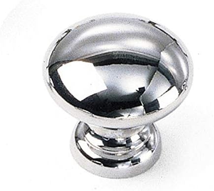 Laurey 40739 Brass sólidas 1-3/8 polegadas botão de diâmetro, latão sólido com cromo de cetim