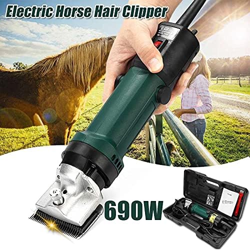 HLUGHT Professional Horse Electric Horse Shearing Clipper 690W 6 Velocidade ajustável 2400r /
