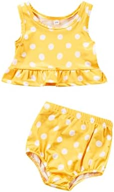 Wasaigood Toddler Kidswear Awear Infant Baby Girl Tankini Conjunto de 2pcs Tops Briefs Terno