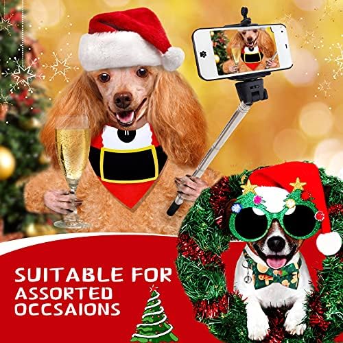 9 peças Bandanas de Natal para cães colarinhos de cachorro de gravata borbole