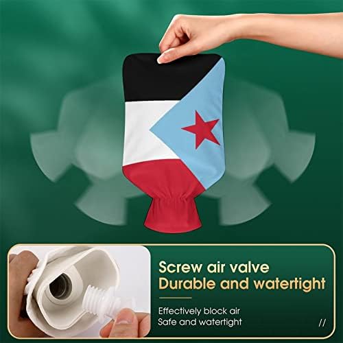 Bandeira do Iêmen do Sul Funny Water Hot Water Saco de pelúcia injeção de água de borracha de