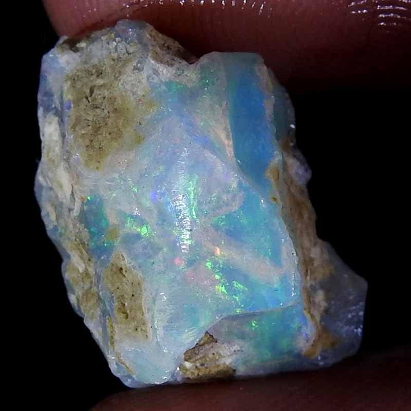 Jewelgemscraft ™ 13.00CTS Ultra Fire Raw Opal Pedra, Cristais de pedras preciosas naturais, rocha opala etíope,