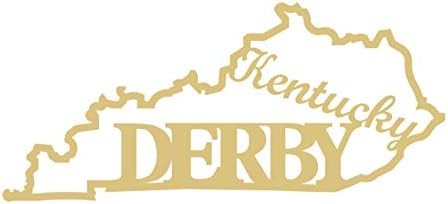 Kentucky com Word Derby Cutout inacabado Wood Derby Horse Racing Mdf Shape Canvas Style 1