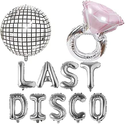 Geloar 13 PCs Last Disco Bachelorette Decorações de festa Disco Disco Last Disco Balão Disco Last