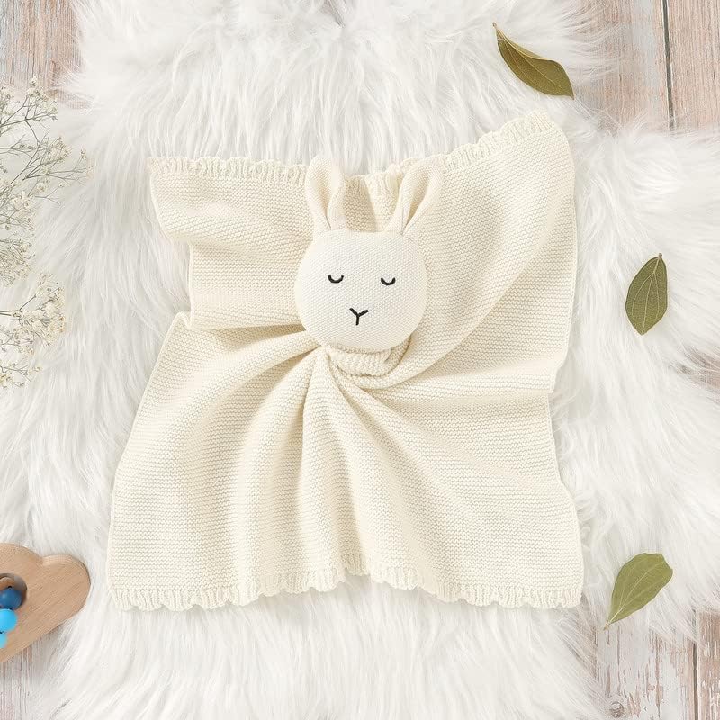 Consolador do bebê Lawkul Babe macia Bunny Bunny Snugplly Babies Segurança Knit Cotton Loving para recém