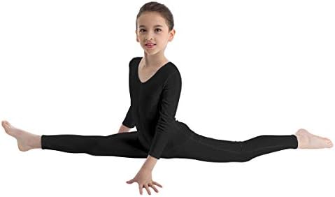 Janjean Kids meninos meninas mangas compridas Ginástica de balé de balé de comprimento