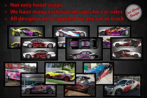 Joker Face Car Hood Wrap Wrap Auto-adesivo Adesivo de vinil Full Color Graphics Villain Decalk 7 59 x69