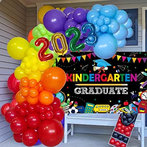 Kit de decorações de balões de graduação no jardim de infância, kit de arco de graduação no jardim de infância