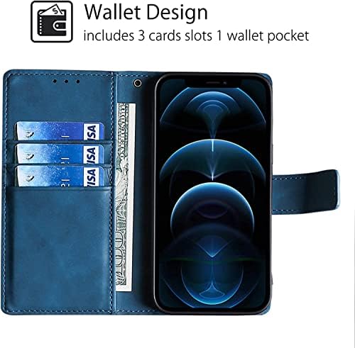 Caixa de carteira de flip de ilazi para iPhone 14/14 Plus/14 Pro/14 Pro Max, Caixa de couro de padrão de