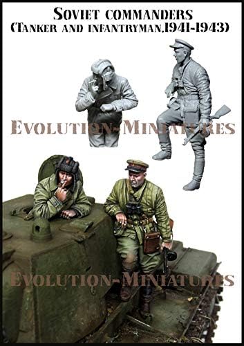Miniaturas da evolução 1/35 Segunda Guerra Mundial com Comandante de Infantaria do Exército Vermelho para interagir
