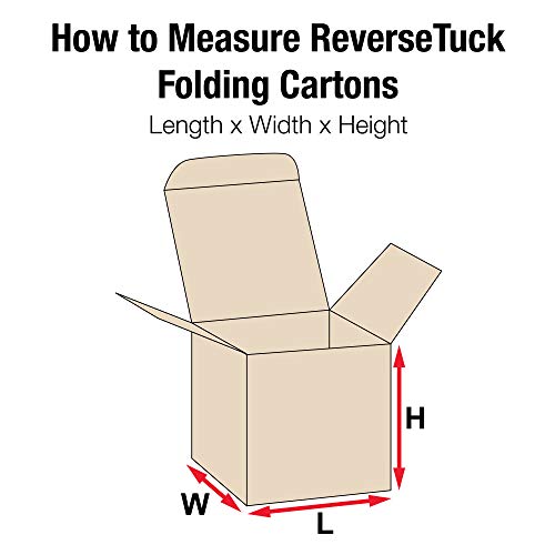 Aviditi RTC61 Reverse Tuck dobring Cartons, 4 x 4 x 4 , Kraft