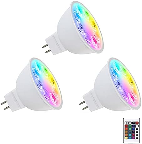 Makergroup MR16 Alteração de cor Bulbos LED, RGB GU5.3 Bi-PIN Luz, branco quente+15 multicolorias e
