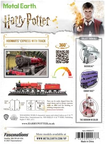 Metal Earth Harry Potter Hogwarts Express com faixa 3D Modelo de metal fascinações
