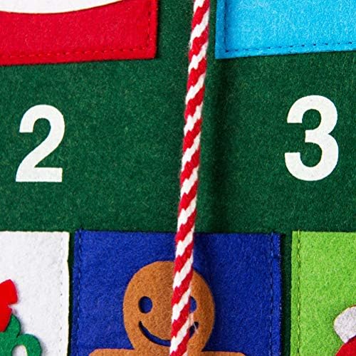 Abaodam Creative Christmas Countdown Calendário pendurado em árvore de Natal Decorações de forma de advento