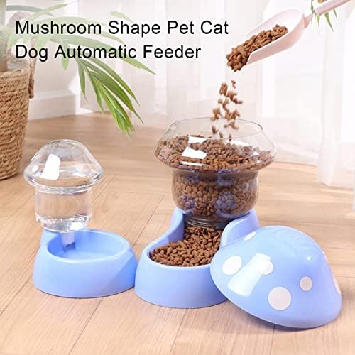 Alimentador de gatos de cogumelos, alimentadores de animais automáticos, dispensador de água de gato,