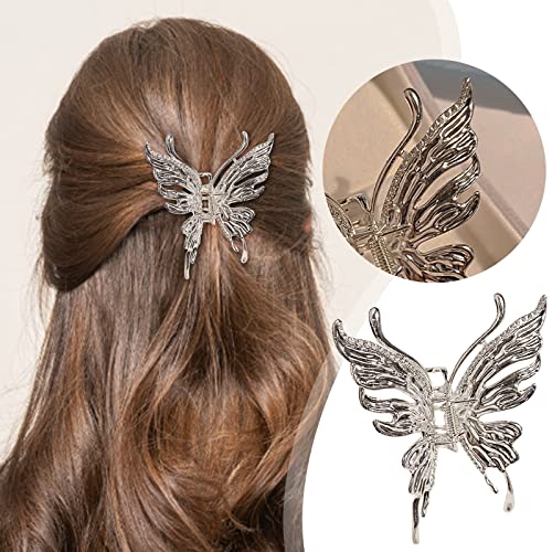 Clipes de cabelo de cakina para estilizar o item da moda de corte de vento legal metal de borboleta