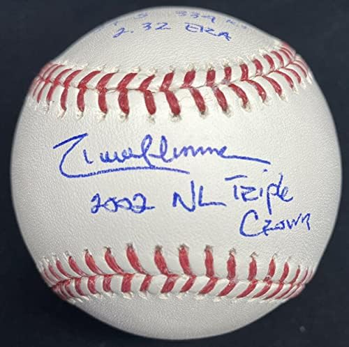 Randy Johnson 2002 NL Triple Crown assinou o Stat Baseball JSA Testemunha - Bolalls autografados