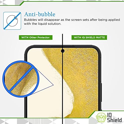 Protetor de tela fosco iqshield compatível com Samsung Galaxy S22+ Filme Anti-Bubble Anti-Glare