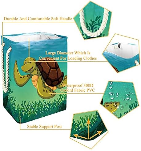 Tartaruga marinha mergulho subaquático de algas marinhas cestas de lavanderia cesto de organizador