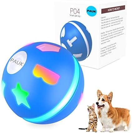 Brinquedos interativos de cães de pauk bola de movimento ativado para cães autoconjunto de cachorro