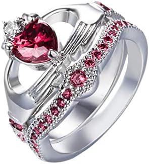 Anéis de noivado para mulheres presentes de jóias brancas anel de pedra cortado de pedra de luxo anéis