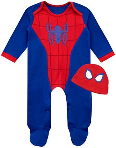 Marvel Baby Boys 'Spiderman Footie e Hat Set