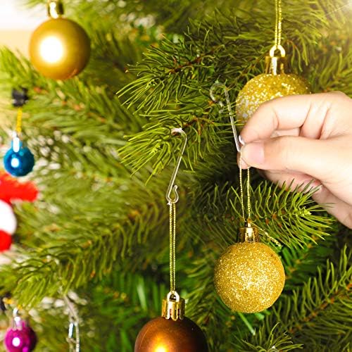 Jetec Christmas Tree Gays Ornamento de Natal Cabides de plástico à prova de intempéries Acessórios transparentes