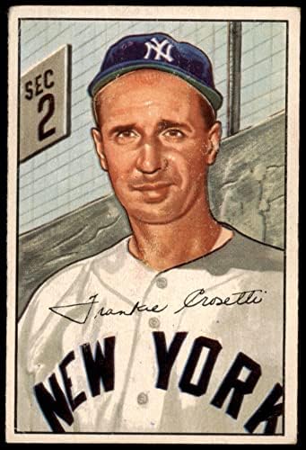1952 Bowman 252 Frank Crosetti New York Yankees Fair Yankees