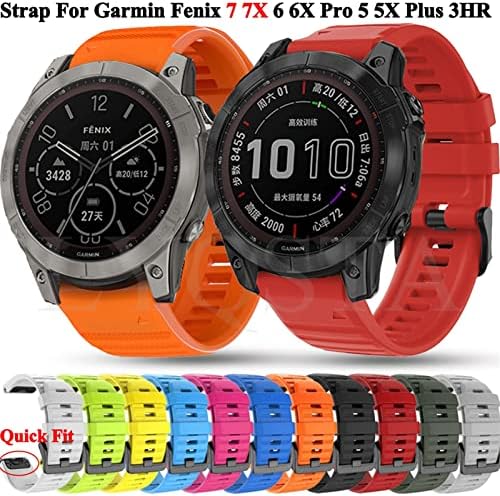 Wikuna 22 26mm Rickfit Smart Watch tiras para Garmin Fenix ​​7 7s 7x Fenix ​​6 6x 5S 5x mais 935 945 3HR Liberação