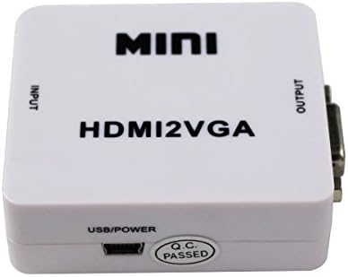 Mini HDMI para VGA conversor com conector adaptador de áudio hdmi2vga 1080p para laptop para PC para HDTV