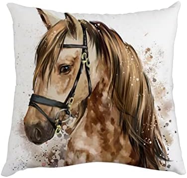 Top Carpenter Horse Head Velvet Plelight Plush Pillow Cushion Caso Caso - 16 x 16 - Decoração