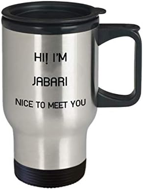 I'm Jabari Travel canem Nome exclusivo Tumbler Presente para homens Mulheres 14oz aço inoxidável