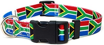 Colar de cachorro com a bandeira da África do Sul | Ótimo para férias nacionais, eventos especiais, festivais,
