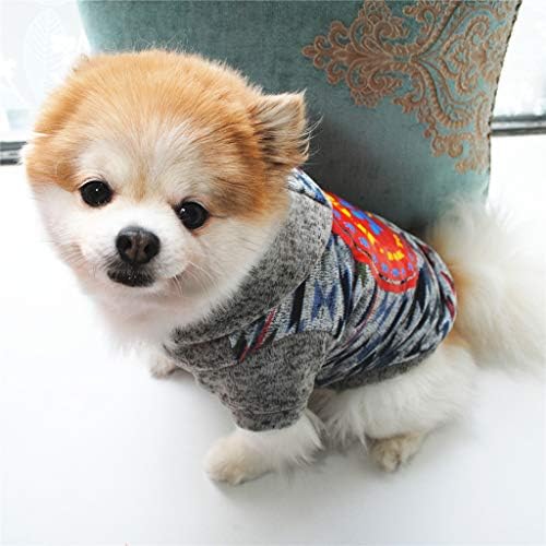 Honprad cachorro malha de malha casaco colorido roupas costura de animais de estimação camisa de gato camisa