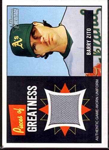 Barry Zito Uni Card 2005 Bowman Heritage Pieces of Greatness Relics bz