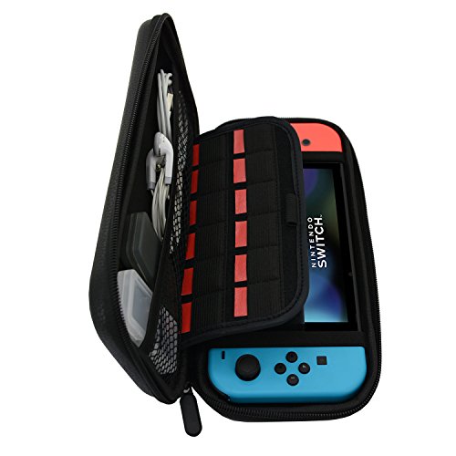 Maxmaxi Travel Transporting Case para Nintendo Switch com bolsa de armazenamento de proteção