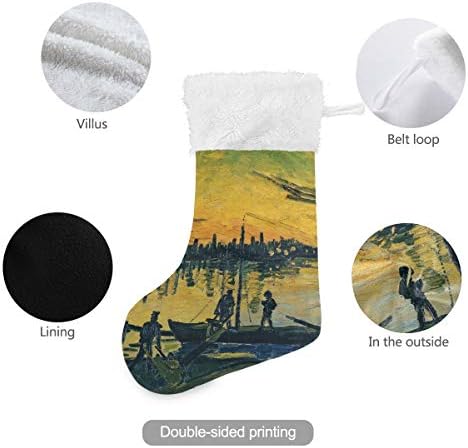 Pintura a óleo de Pimilagu van Gogh meias de Natal 1 pacote 17,7 , meias penduradas para decoração