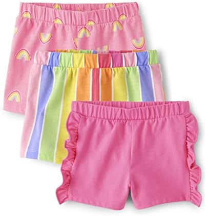 A Criança Infantil Baby Criandler Girls Ruffle Shorts 3 pacote