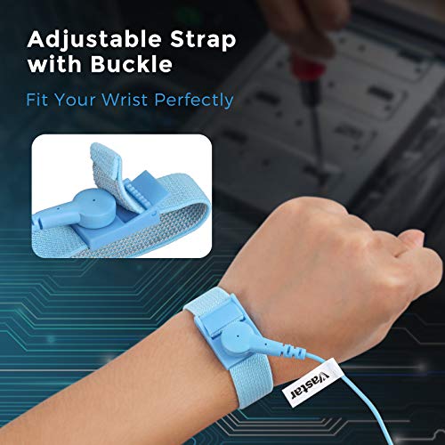 Vastar ESD Antiestatic Wrist Strap Components, azul