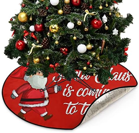 Red Papai Noel Claus Natal Tree Tree Mat Salia Imperperpectiva, Feliz Christmas Tree Stand tape