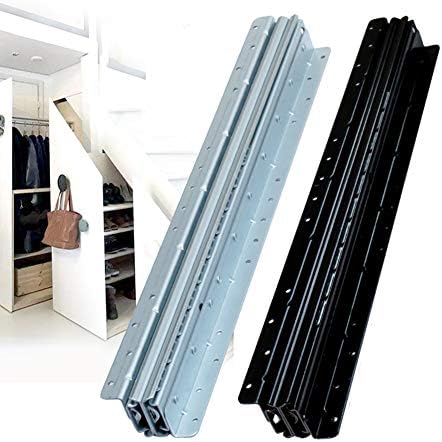 Slides de gaveta de gabinete pesados, sob escadas Slides de gavetas de armazenamento, 3 dobras de extensão completa