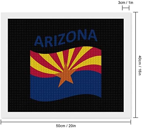 Bandeira dos kits de pintura de diamante do Arizona 5D DIY FLILHA FILIZAÇÃO RETRAS DE RETRAS DE ARTES DE WALL